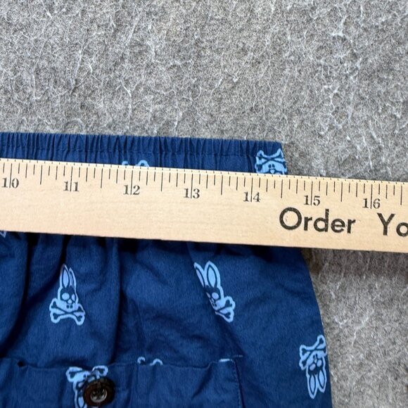 Psycho Bunny Pajama Bottoms Men M Blue All Over Print AOP 31" - Picture 10 of 16